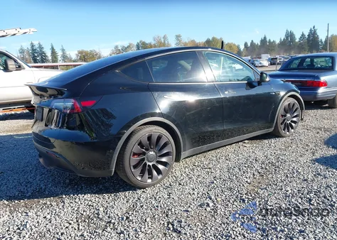 2021 Tesla Model Y Performance Dual Motor All-Wheel Drive из США, поврежденный, VIN 5YJYGDEF4MF215665